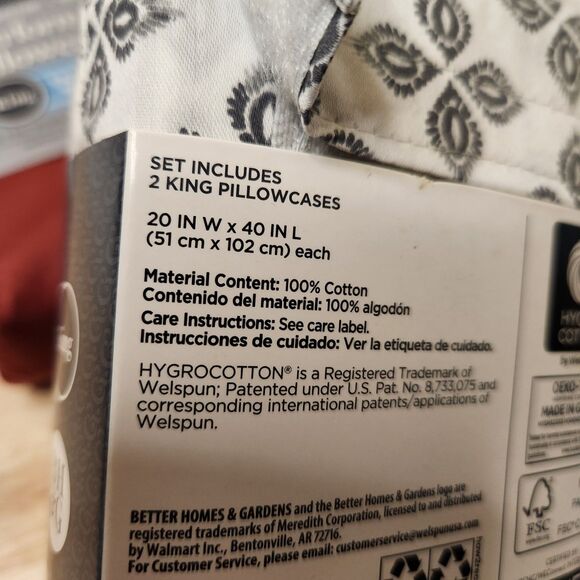 Better Homes & Gardens King Pillowcases – 8 Ct, 400 TC, Temp Regulating - Picture 5 of 7